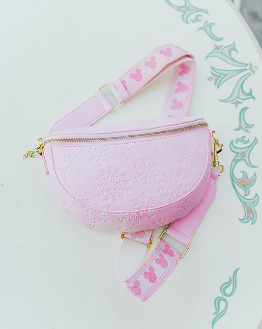 Aden + Louise Christmas Snowflake Signature Crossbody - Pink