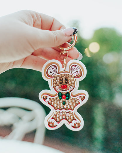 A+L Crystal Gingerbread Man Bag Charm