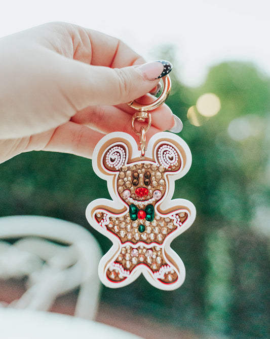 A+L Crystal Gingerbread Man Bag Charm