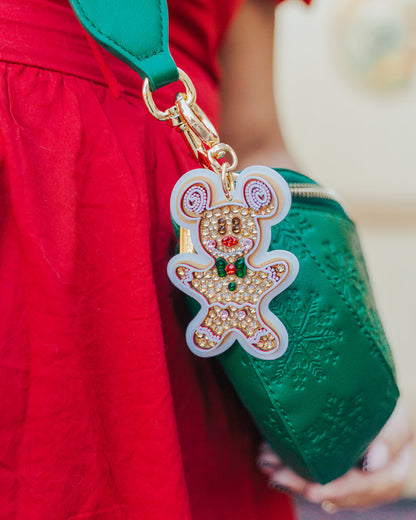A+L Crystal Gingerbread Man Bag Charm
