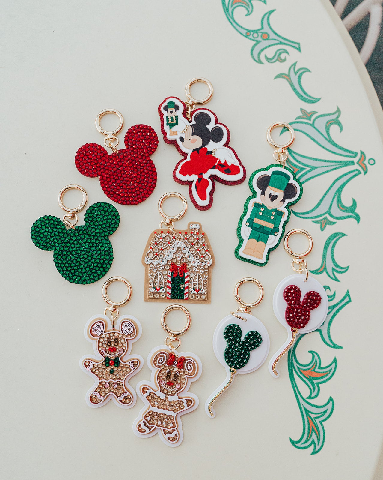 A+L Crystal Evergreen Balloon Bag Charm