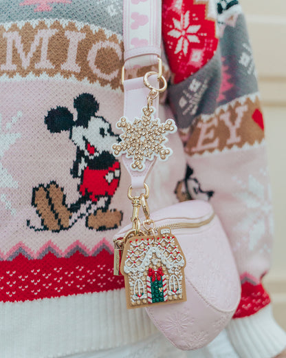 A+L Crystal Gingerbread House Bag Charm