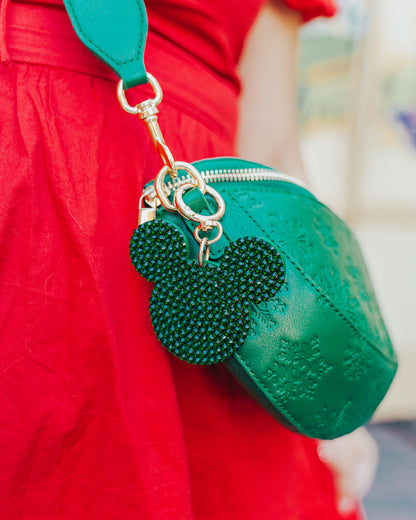 A+L Crystal Evergreen Mouse Bag Charm