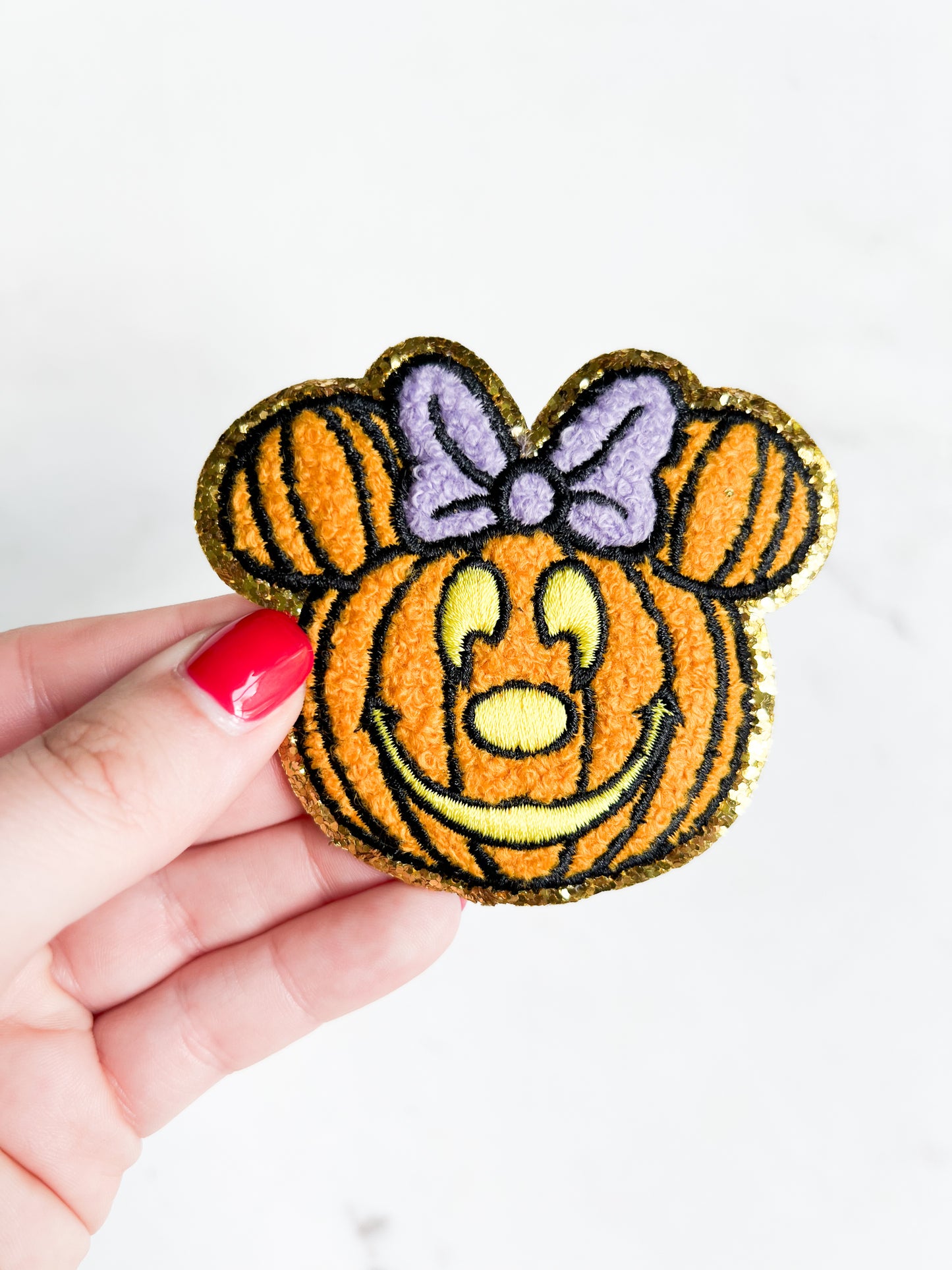 Pumpkin Girl Mouse Patch