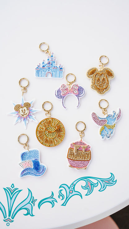 A+L Crystal California Castle Bag Charm