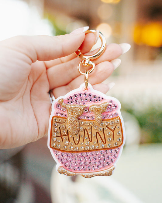 A+L Crystal Hunny Pot Charm
