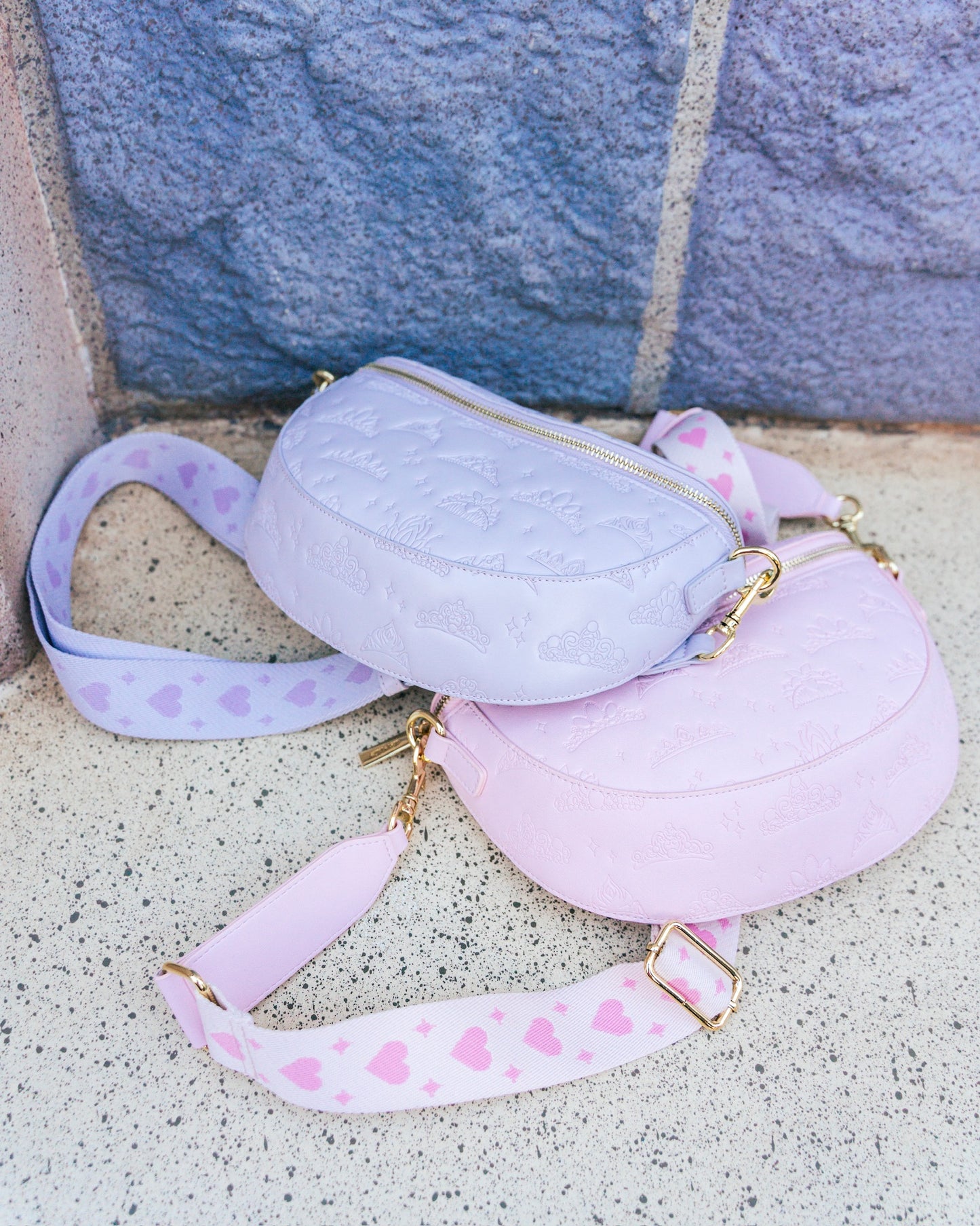 Aden + Louise Signature Princess Crossbody Bags - Pink or Purple