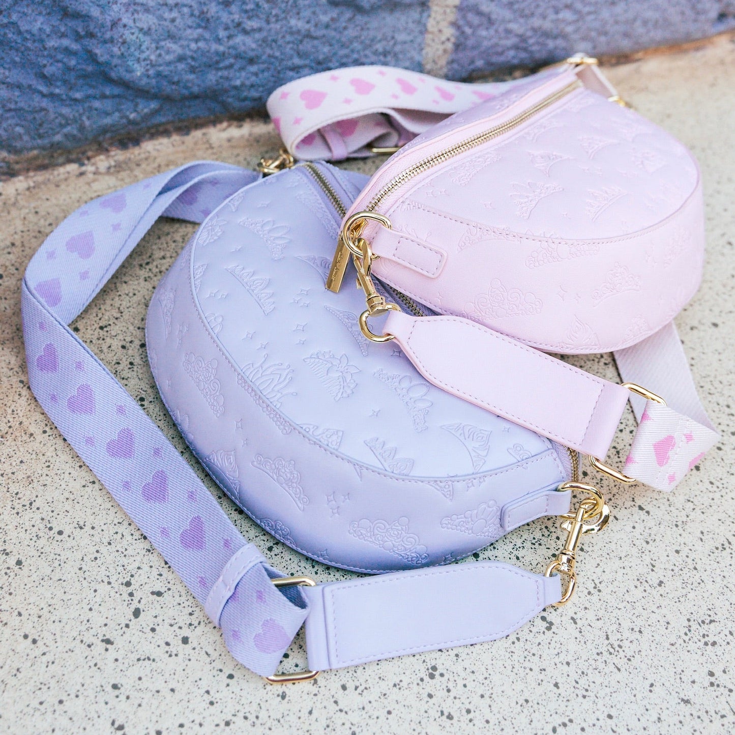 Aden + Louise Signature Princess Crossbody Bags - Pink or Purple