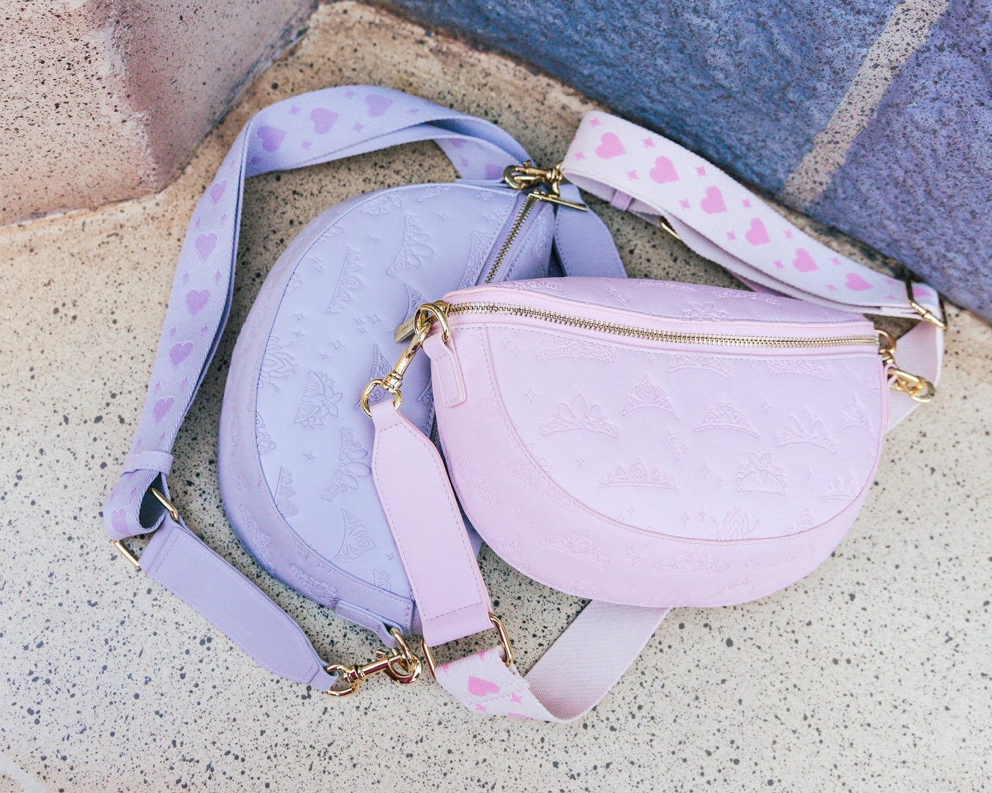 Aden + Louise Signature Princess Crossbody Bags - Pink or Purple