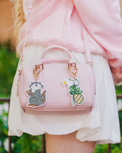 Aden + Louise Pink Signature Mini Duffle + Charm Bundle // Pick your Charm and Straps!