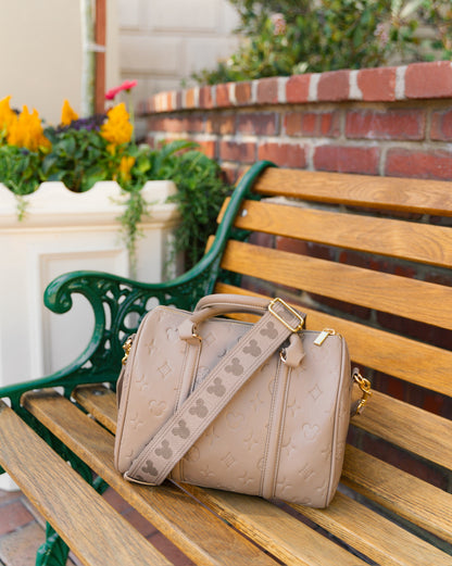 Aden + Louise Brown Signature Medium Duffle Bag and Straps