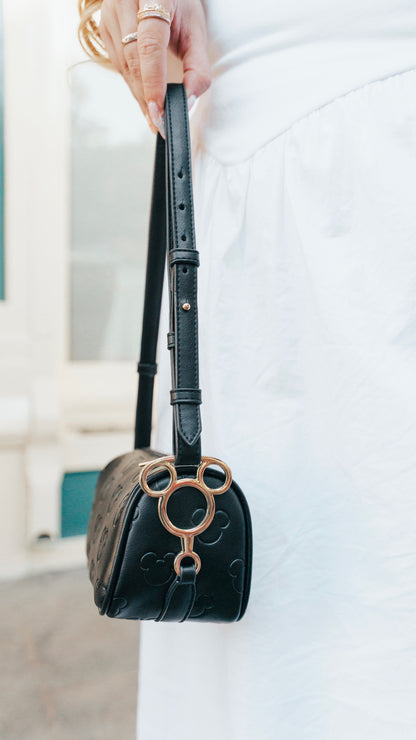 Aden + Louise Black Signature Mini Bag