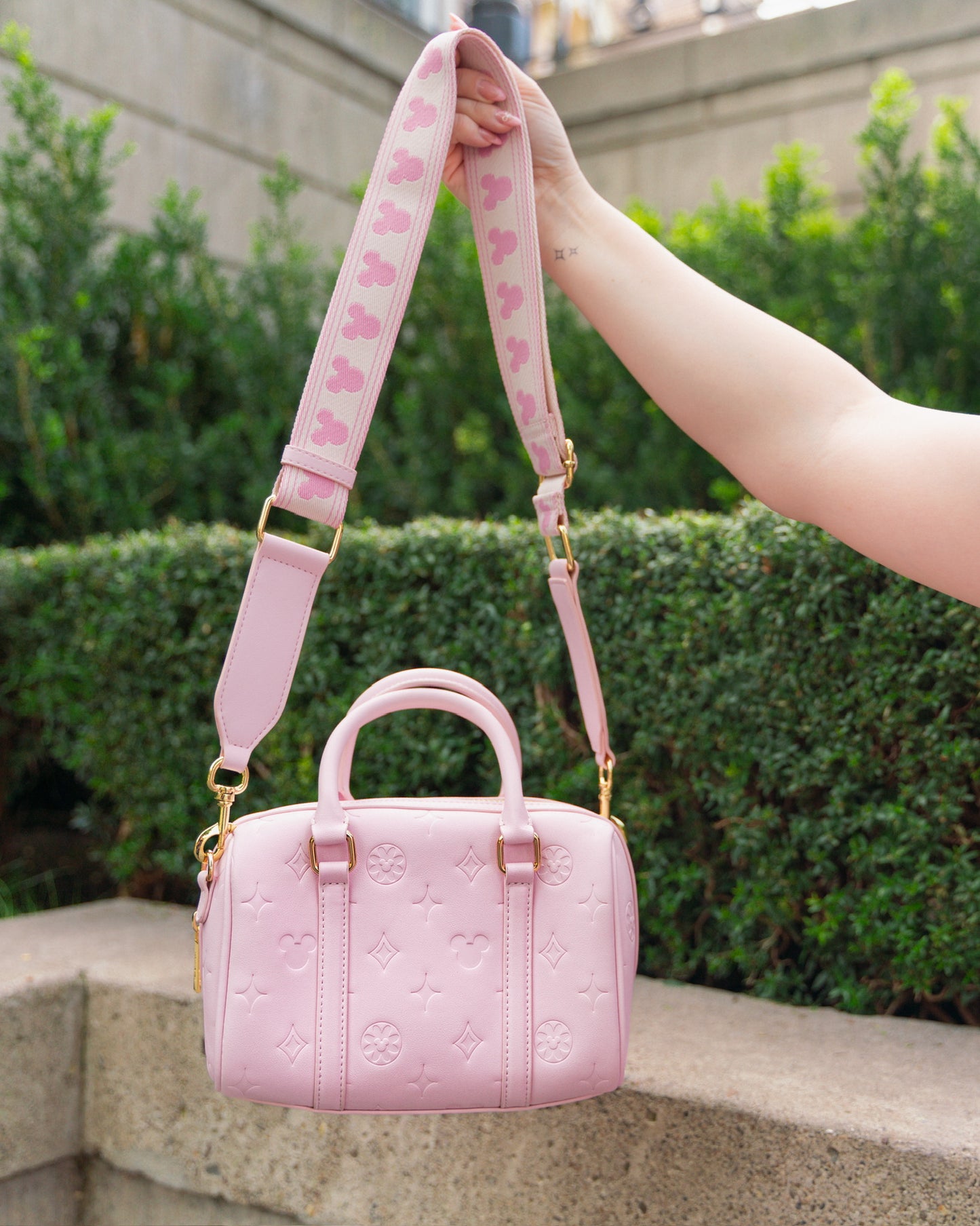 Aden + Louise Pink Signature Mini Duffle Bag // Pick your straps!