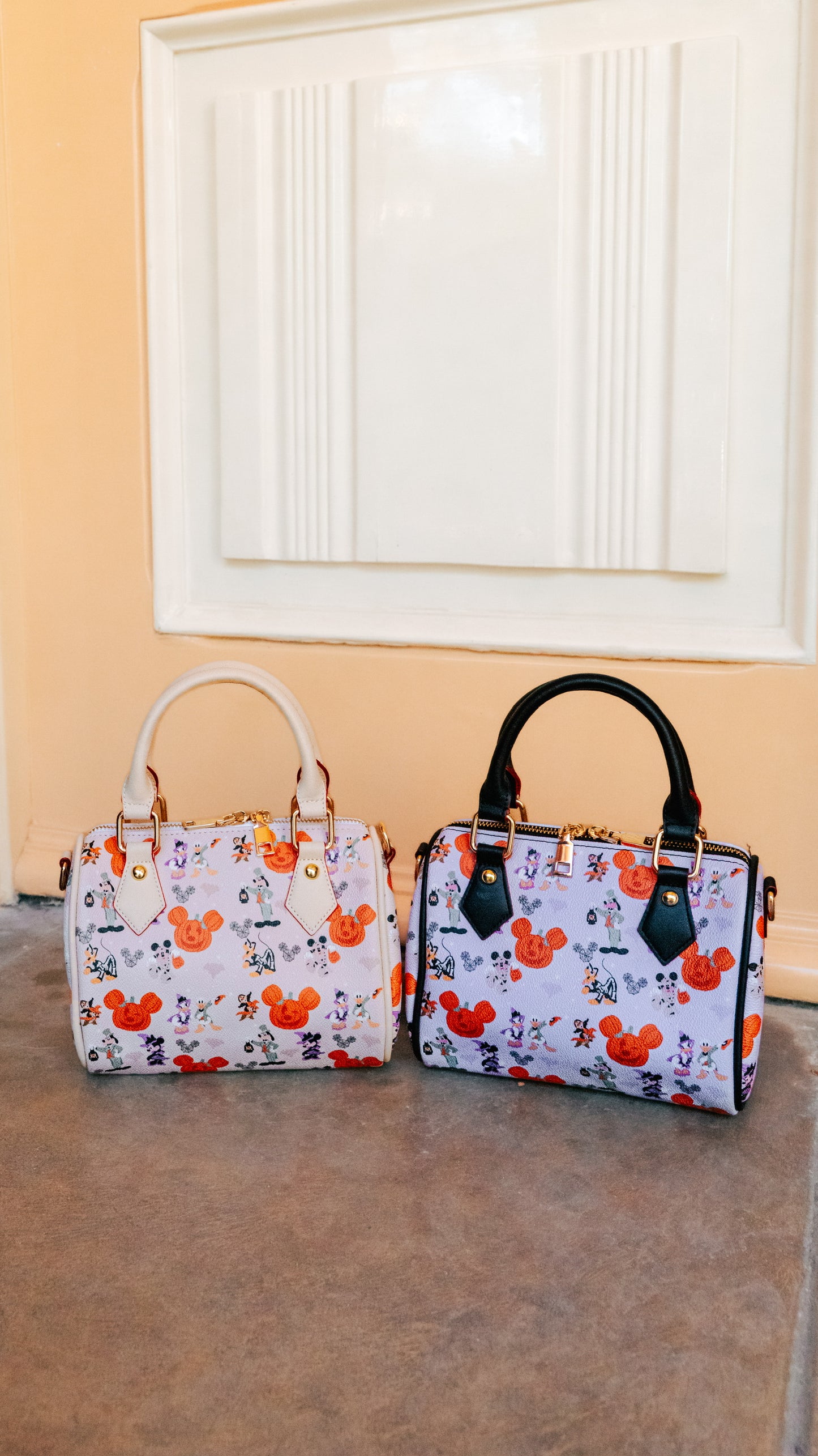Aden + Louise Halloween Mini Duffle Bag - Beige