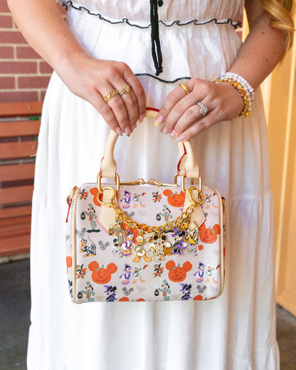 Aden + Louise Halloween Mini Duffle Bag - Beige