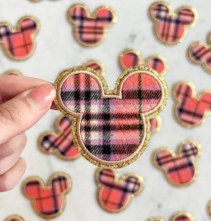 Halloween Plaid Mouse Patch