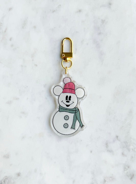 Holly Jolly Snowman Bag Charm